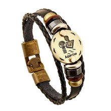 2017 New Fashion Jewelry Zodiac Leather Bracelet
