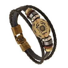 2017 New Fashion Jewelry Zodiac Leather Bracelet