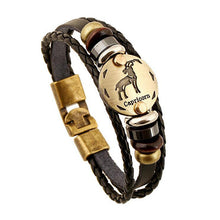 2017 New Fashion Jewelry Zodiac Leather Bracelet