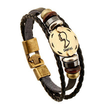 2017 New Fashion Jewelry Zodiac Leather Bracelet
