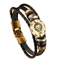 2017 New Fashion Jewelry Zodiac Leather Bracelet