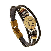 2017 New Fashion Jewelry Zodiac Leather Bracelet