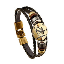2017 New Fashion Jewelry Zodiac Leather Bracelet