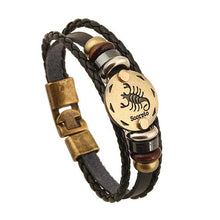 2017 New Fashion Jewelry Zodiac Leather Bracelet