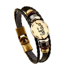 2017 New Fashion Jewelry Zodiac Leather Bracelet