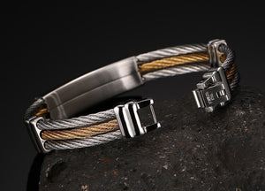 2017 New Gold Stainless Steel Jesus Cross Bracelet